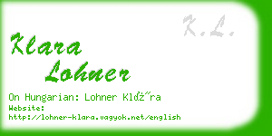 klara lohner business card